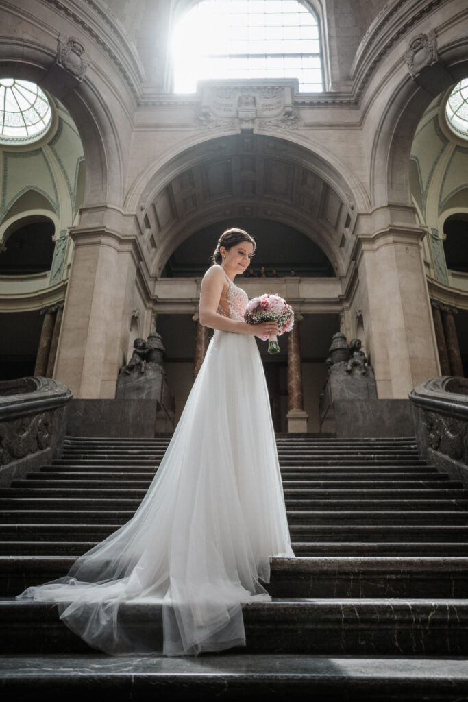 Hochzeitsfotograf wedding heiraten Brautkleid Nähe Hannover neues rathaus Niedersachsen
